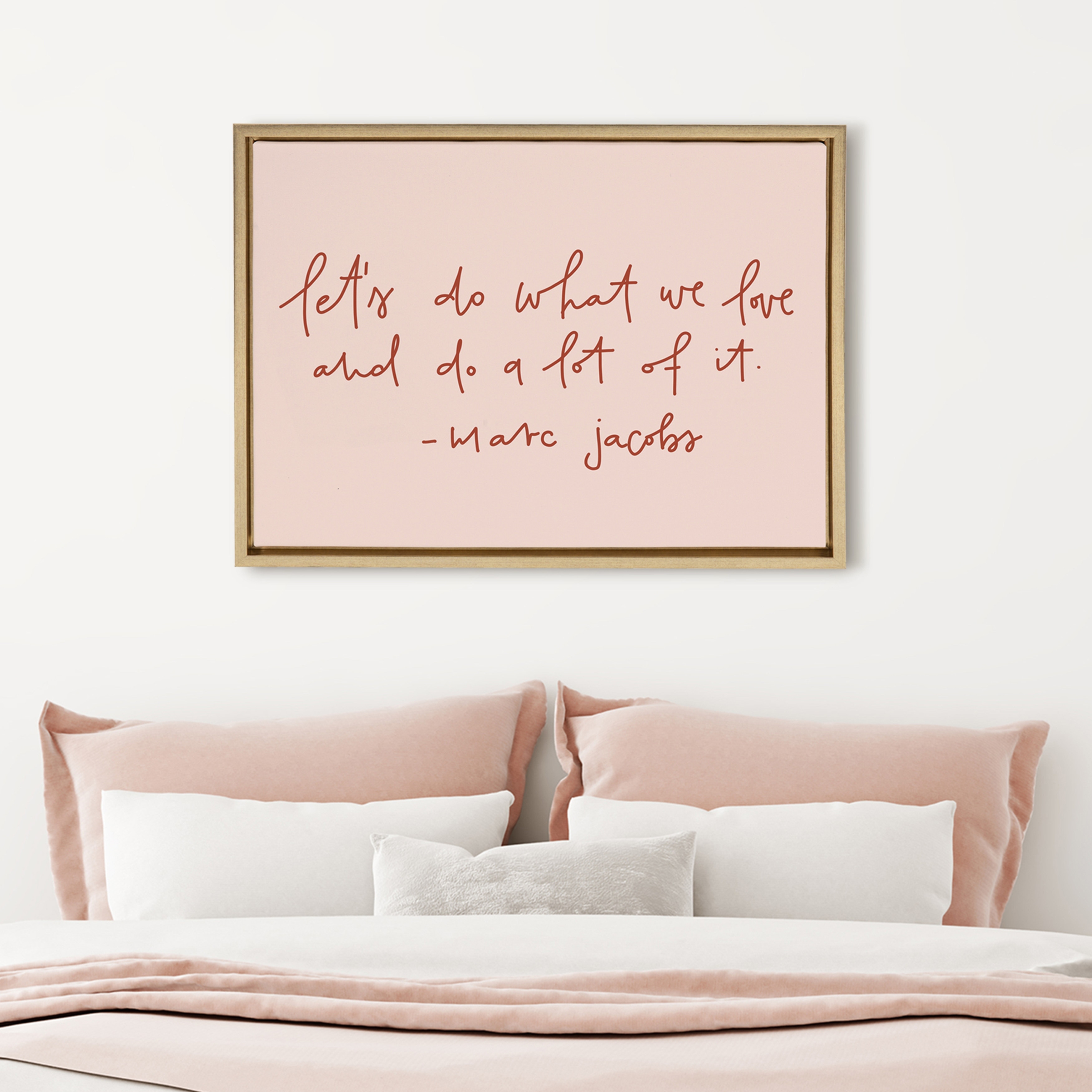Kate and Laurel Sylvie Do What We Love Framed Canvas by Maja Tomljanovic