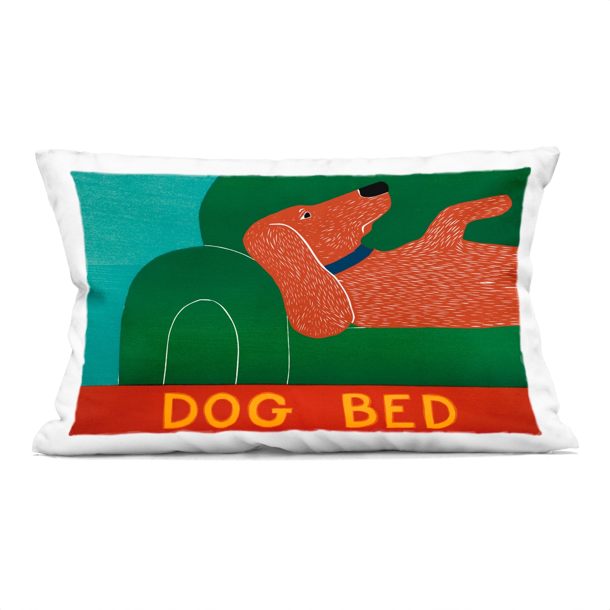 Stupell Dog Bed Couch Decorative Printed Throw Pillow Design by Stephen Huneck