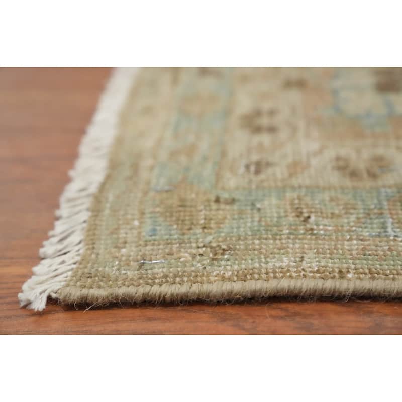 Hand Knotted Oriental 100% Wool Carpet Traditional All-Over Multi-Colored Tabriz Area Rug - 10' 4'' X 7' 6''