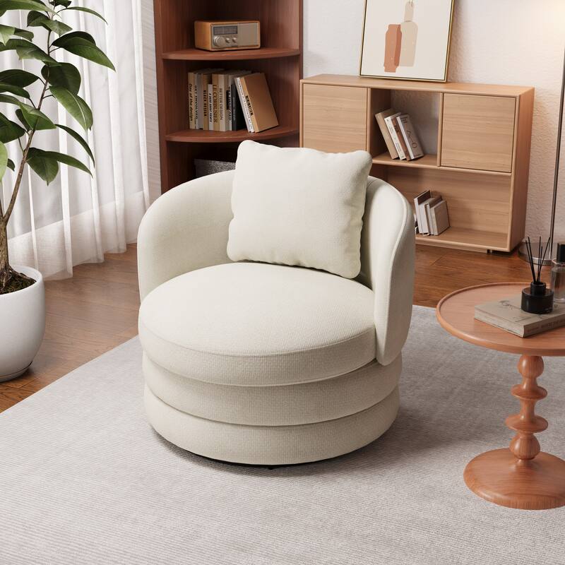 30"W Modern Upholstered Armchair,Accent Chair with a Pillow