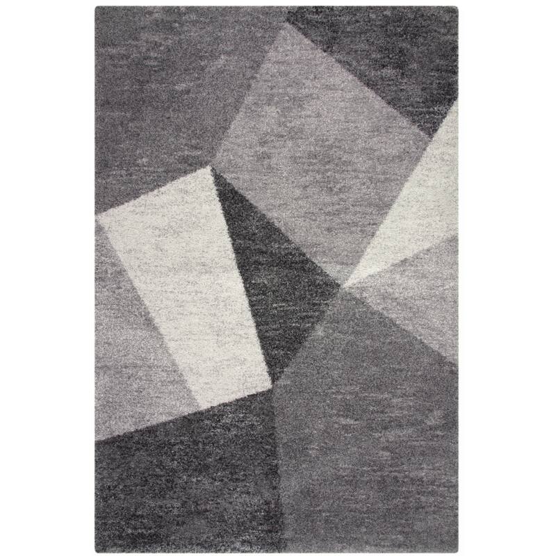 Charcoal/Grey/Ivory Area Rug 8x10 - 8' x 10' - Dark Grey