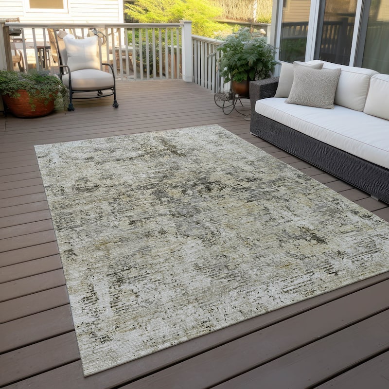Machine Washable Indoor/ Outdoor Chantille Modern Ombre Rug