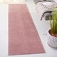 preview thumbnail 12 of 45, SAFAVIEH Vision Hellin Contemporary Solid Rug 2' x 8' Runner - Pink - Runner