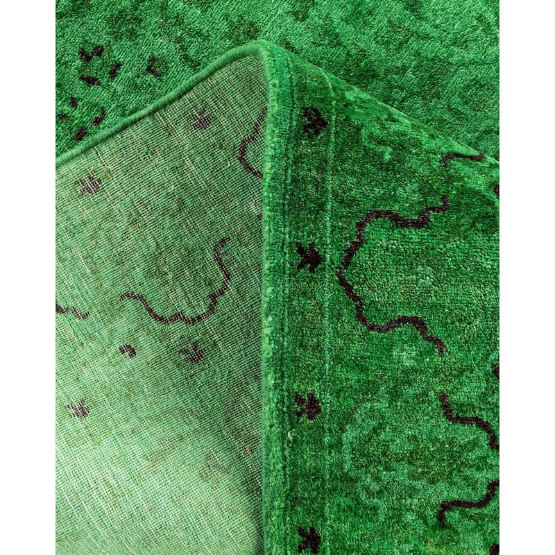 Contemporary Overdyed Wool Hand Knotted Area Rug - 3' 2" x 5' 7"