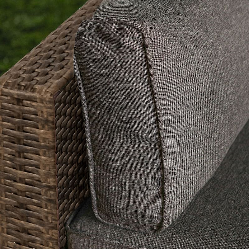COSIEST 7-piece Outdoor Patio Furniture Wicker Sectional Sofa Set