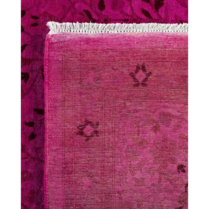 Contemporary Overdyed Wool Hand Knotted Area Rug - 9' 2" x 12' 1"