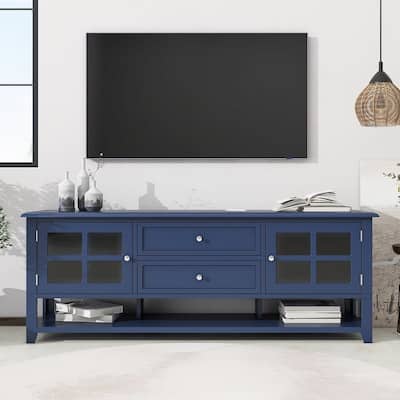 Blue Modern TV Stand for 60-inch TVs