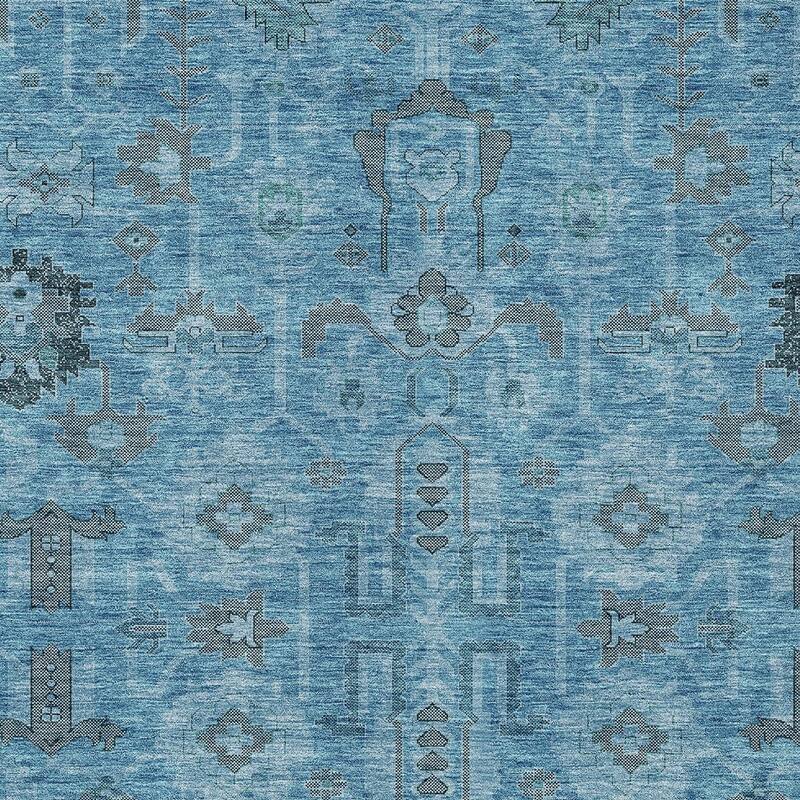HomeRoots Oriental Traditional Rectangle Outdoor Rug