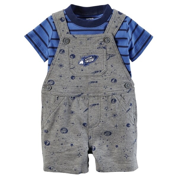 Carters Baby Boy 2-Piece Tee /& Shortalls Set Size 3 Months