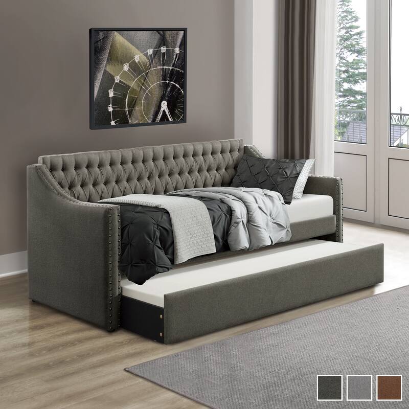 Emile Upholstered Daybed with Trundle