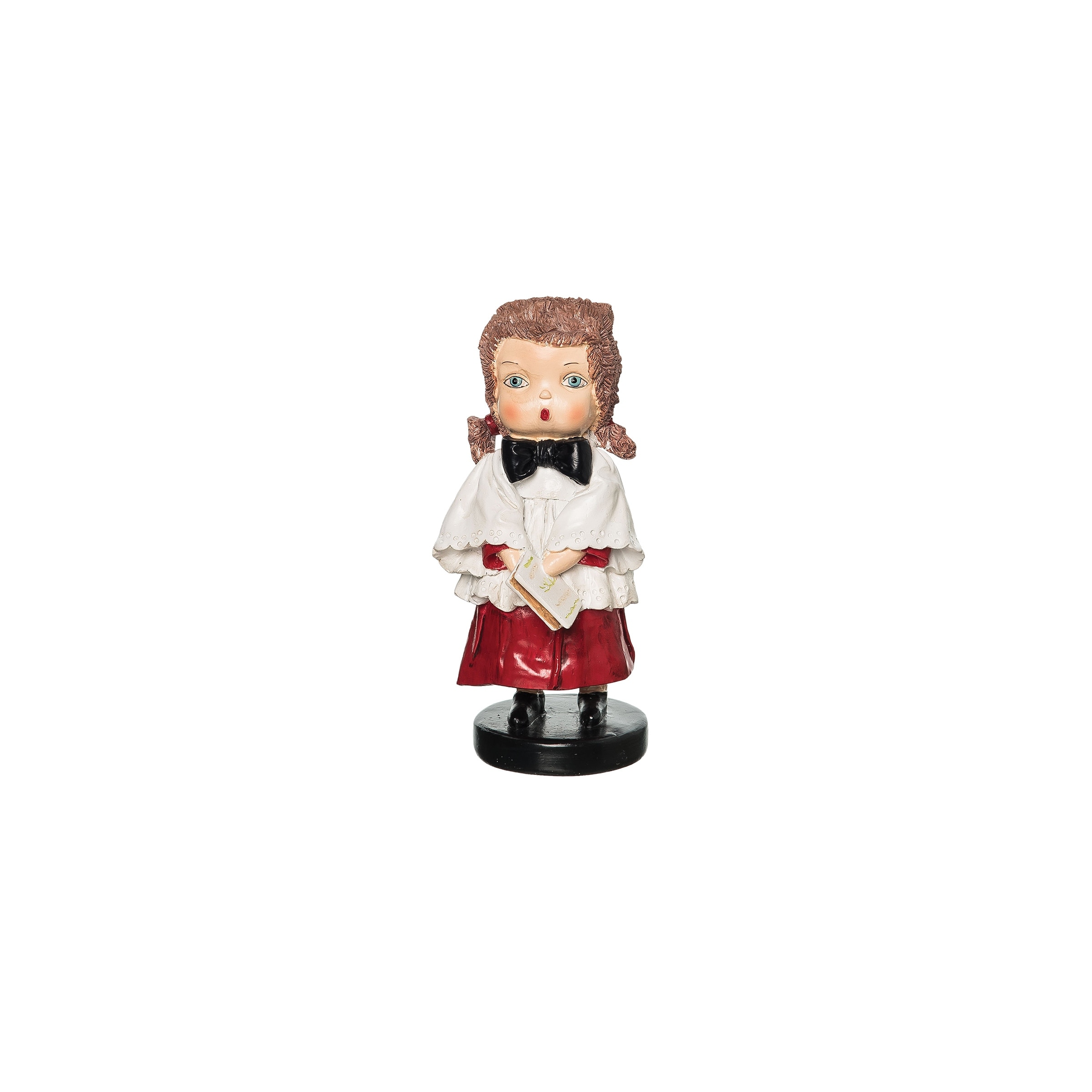 "HARMONY" CAROLING GIRL Resin Gathered Traditions Joe Spencer Figure - Multi