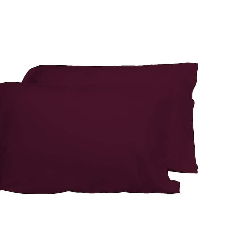 DTY Bedding Luxuriously Soft OEKO-TEX Certified Viscose from Bamboo 2 Piece Pillowcase Set(set is only Pillowcases) - Queen - Merlot