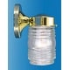 preview thumbnail 2 of 3, Volume Lighting 1 Light 7" Height Outdoor Wall Sconce with Clear Glass Polished Brass