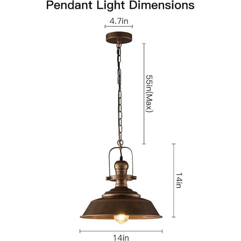 14.2 Inch dome porch light bronze pendant light metal hallway light