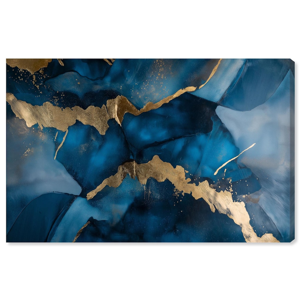 Dark Texture Golden Touch III Canvas by Art Remedy, Gallery Wrapped