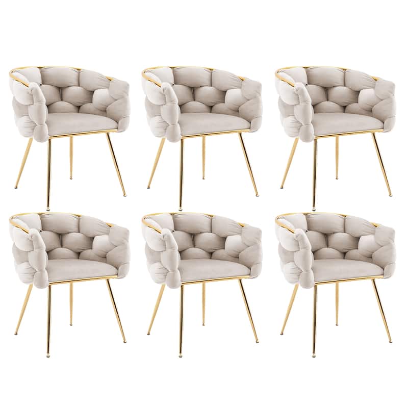 Modern Velvet Dining Chair with Metal Legs