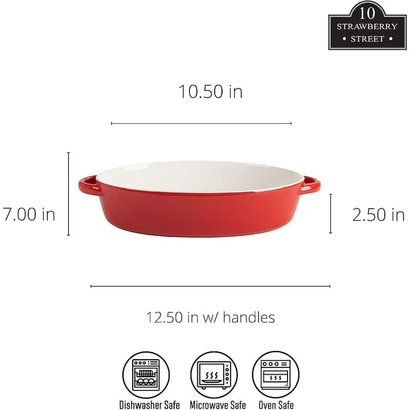 10 Strawberry Street Sienna Oval 13" and 10.5" Bakeware Set