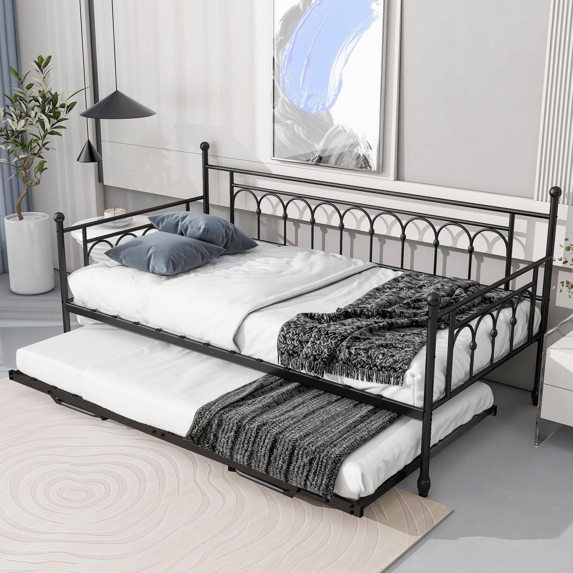 Black Trundle Bed Trundle Beds Bed Bath Beyond