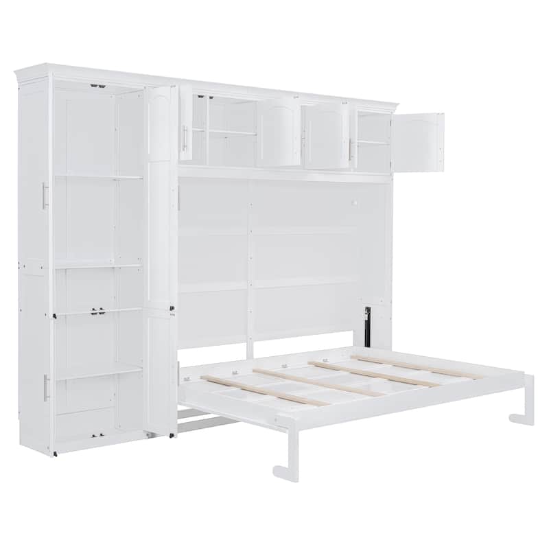 Queen Size Murphy Bed Wall Bed with Cabinets
