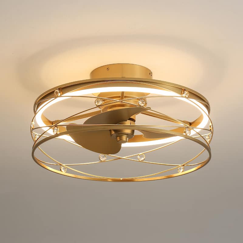 21-In LED Chandelier Ceiling Fan with Light Remote(3-blade)