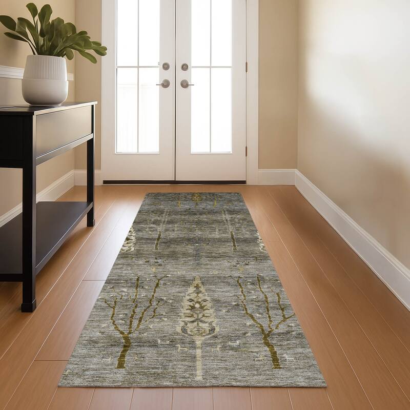 Premium Washable Super Soft Global Boho Mayfield Rug - Pewter - 2'3" x 7'6"
