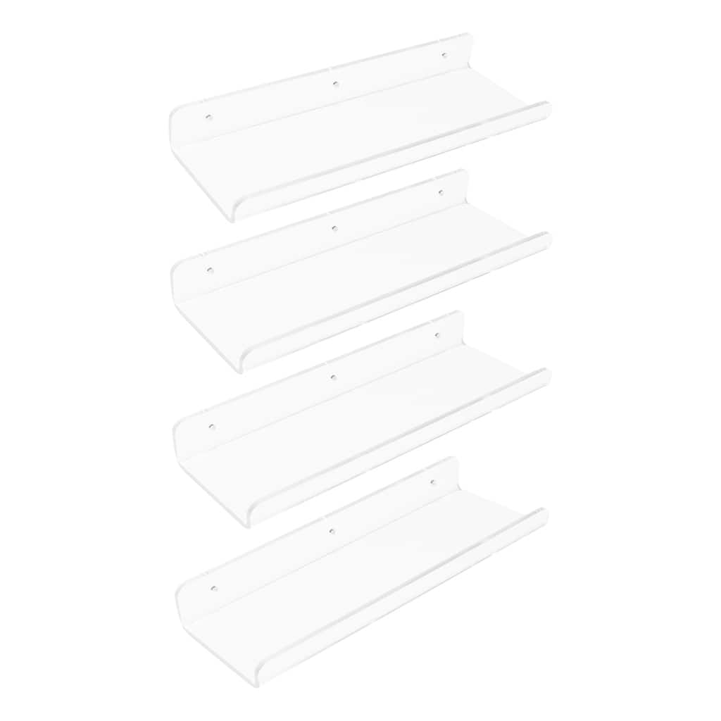 Acrylic Floating Shelves for Wall, Clear Acrylic Shelves for Bathroom Bedroom Living Room Wall Display Shelf Clear
