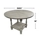 preview thumbnail 3 of 3, Round Wooden Counter Height Table with 1 Shelf in Light Grey - Light Grey