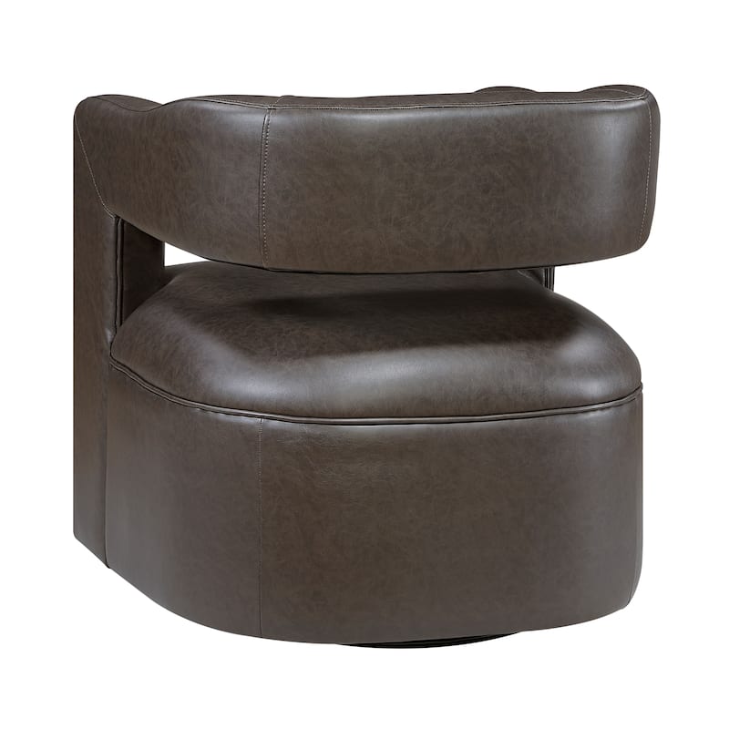 Lou Faux Leather Swivel Chair