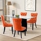 preview thumbnail 91 of 99, High-end Tufted Velvet Upholstered Nailhead Dining Chair Set of 6 Set of 4 - Orange