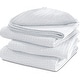 preview thumbnail 24 of 31, 100% Cotton Basket Weave Thermal Bed Blanket Breathable Soft Layering All Season Medium Weight 66''x90'' - White
