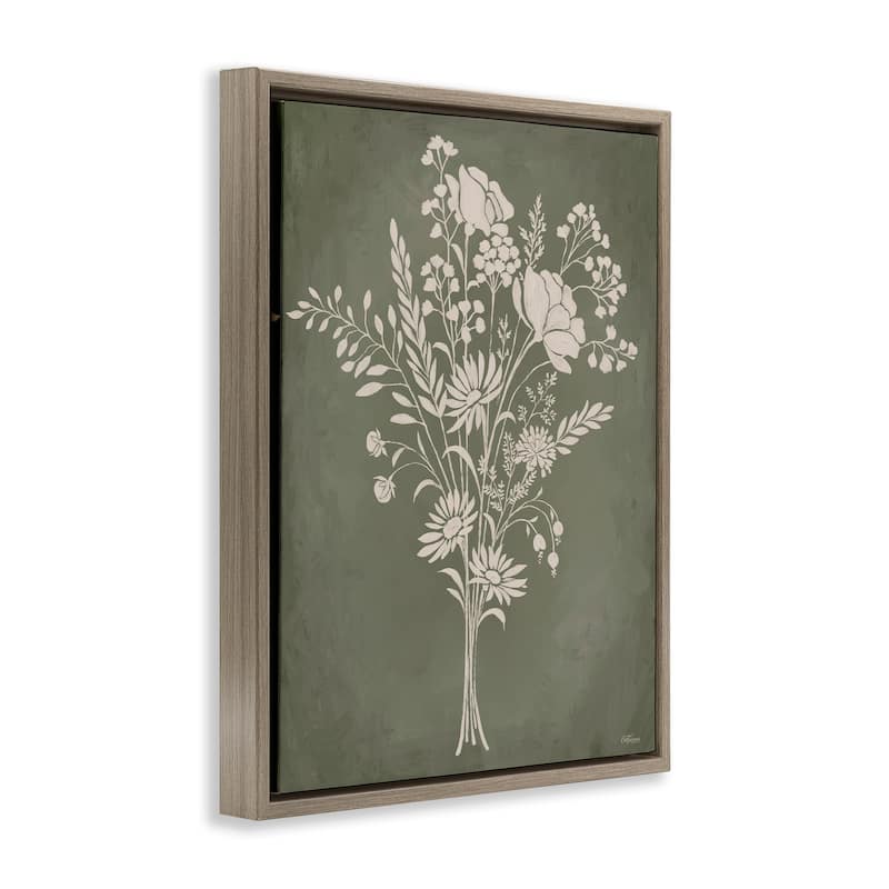 Stupell Wildflower Impression Bundle Framed Floater Canvas Wall Art Design By Cat Thurman Designs