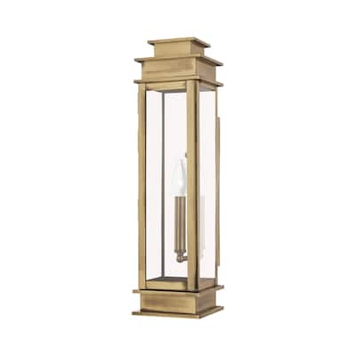 Livex Lighting Princeton 1 Light Outdoor Wall Sconce with Clear Glass