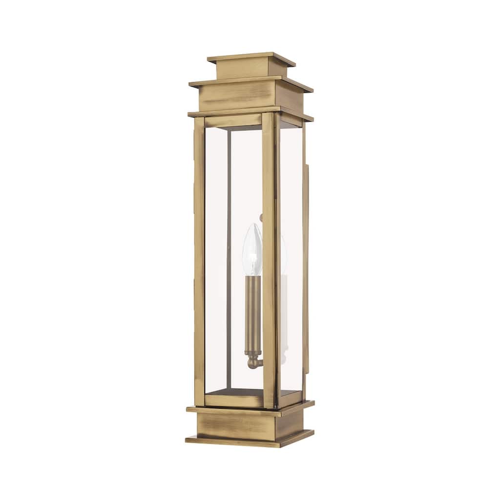 Livex Lighting Princeton 1 Light Outdoor Wall Sconce with Clear Glass
