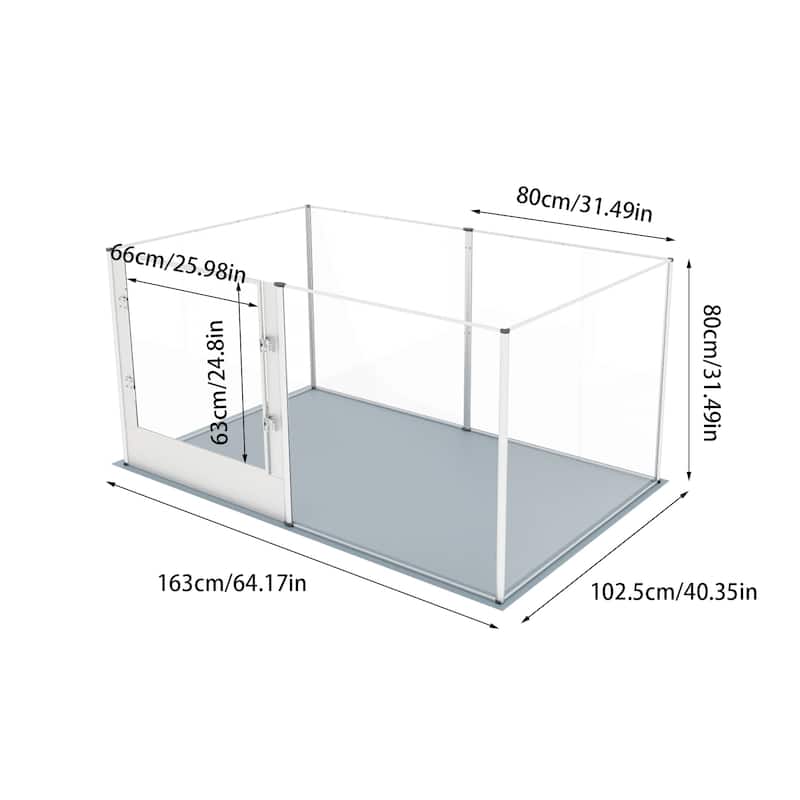 Acrylic Dog Playpen Fence Exercise Play Pen for Cats, Puppies, Rabbits