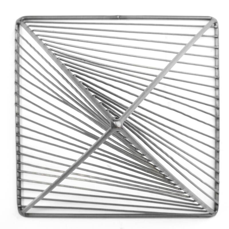 Risley 8L x 8W Gray Metal Triangular Decorative Object - 8.1L x 8.1W x 10.6H