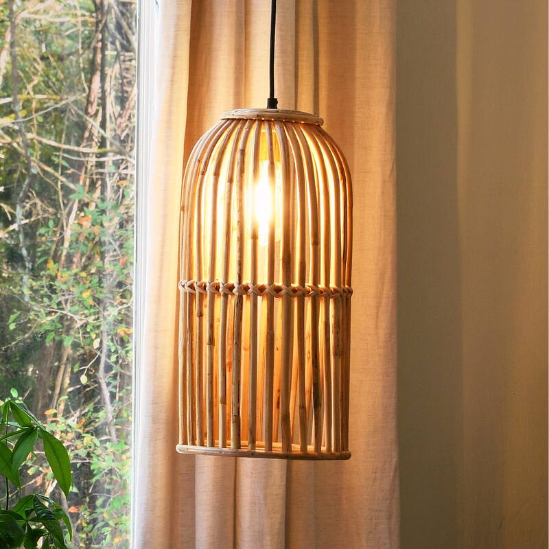 Woven Bamboo Ceiling Light
