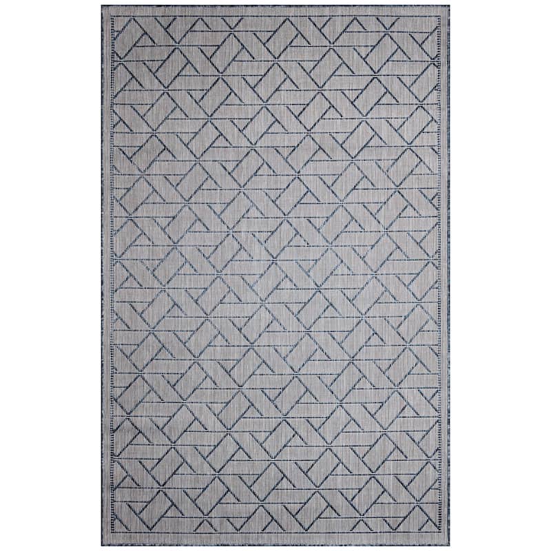 Liora Manne Carmel Pyramid Indoor/Outdoor Rug - 6'6" x 9'4" - Navy