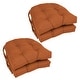 preview thumbnail 57 of 59, 16-inch U-Shaped Indoor Twill Chair Cushions (Set of 2, 4, or 6) - 16" x 16" Set of 4 - Spice