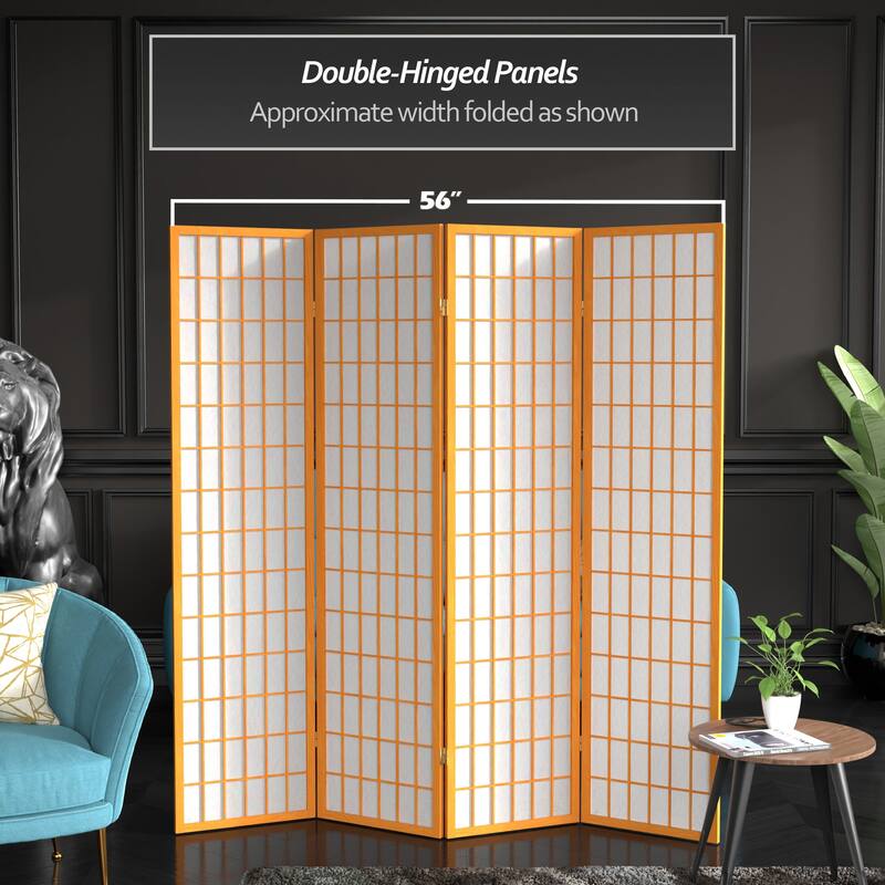 Wood and Rice Paper Windowpane Shoji Screen (China)