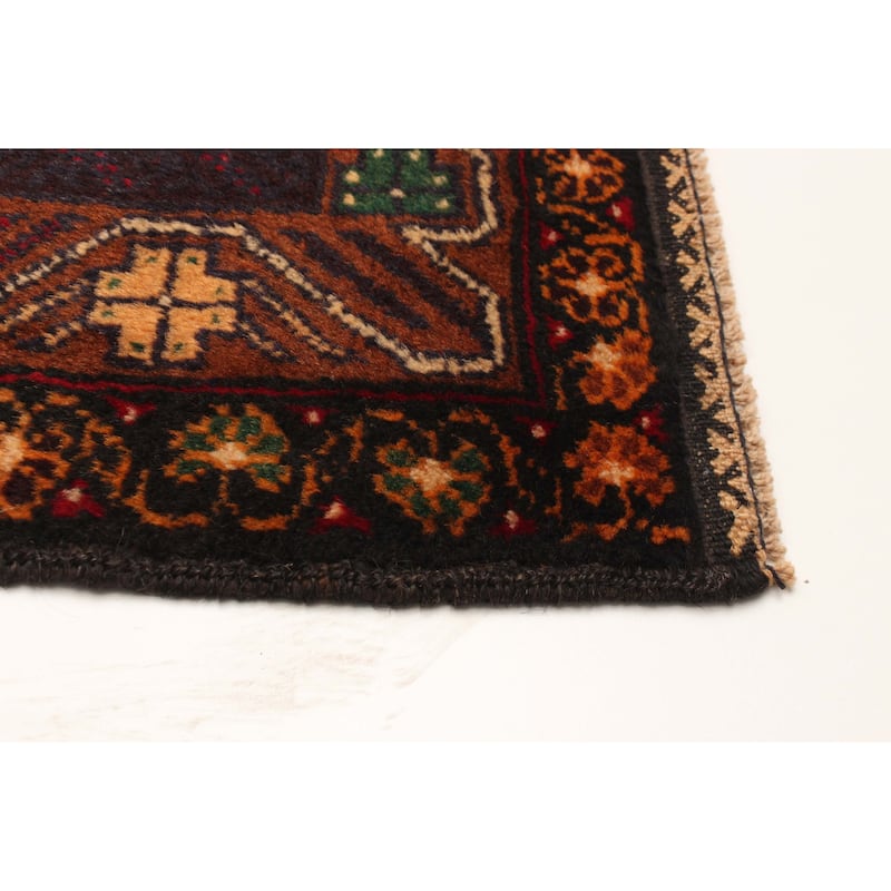 ECARPETGALLERY Hand-knotted Baluch Red Wool Rug - 3'5 x 6'7