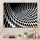 preview thumbnail 2 of 14, Waves and Circles Black n" White - Abstract Art Canvas Print