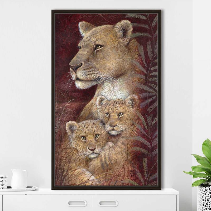 "Serengeti Twins" by Ruane Manning Print on Floating Canvas