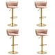 preview thumbnail 12 of 155, Velvet Upholstered Adjustable Bar Stool Swivel Counter Chair Set of 2