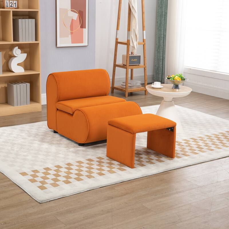 Upholstered Tufted Living Room Chair Textured velvet Fabric Accent Chair with Metal Stand