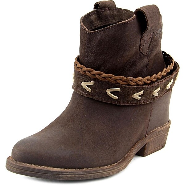 Coolway Caliope Women Round Toe Leather Brown Ankle Boot