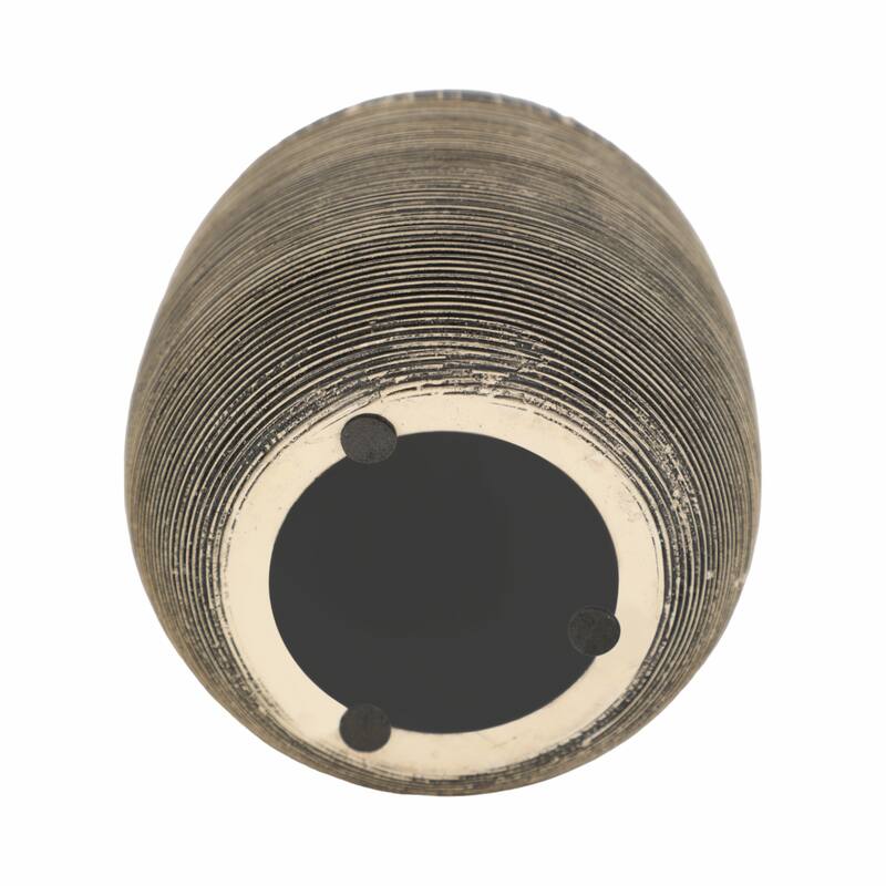 Sagebrook Home Ceramic Tribal Vase Contemporary Rustic Decorative Vase in Brown