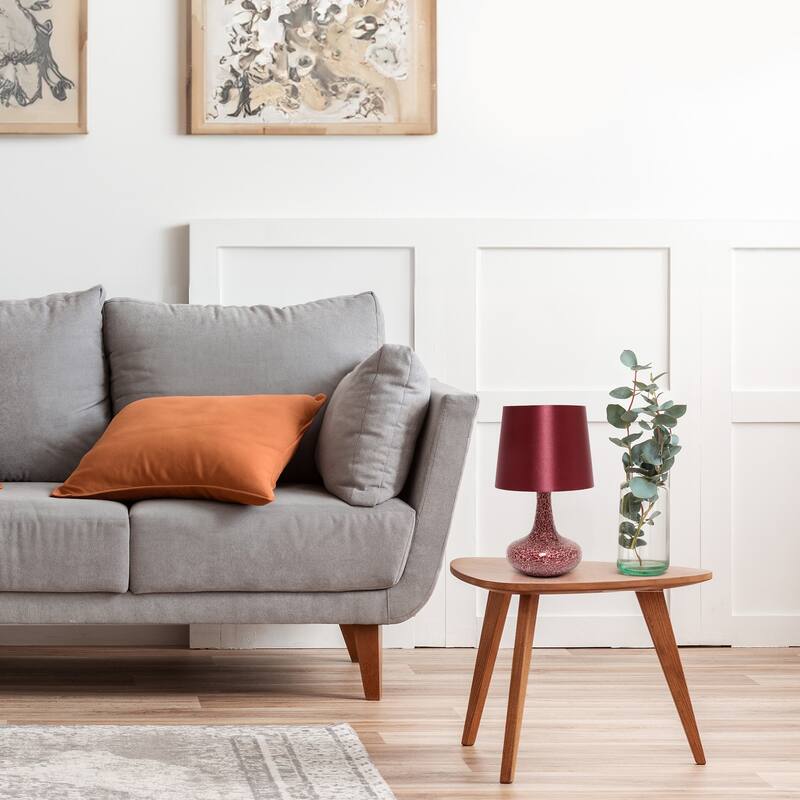 Table Lamp Patchwork Glass Shade Living Room Bedroom Decor 14.17 Inch