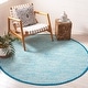 preview thumbnail 43 of 94, SAFAVIEH Handmade Flatweave Montauk Adrian Casual Cotton Rug 6' Round - Aqua/Ivory - Round