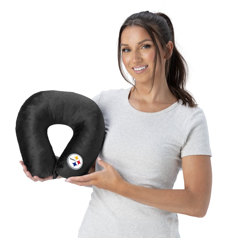 NFL Black Travel Neck Pillow