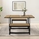 preview thumbnail 3 of 12, Middlebrook Designs Urban 3-Piece Metal and Wood Dining Set Coastal Oak/Black